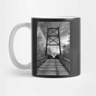 Cable Bridge Black and White Mug